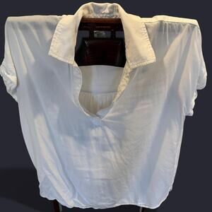 White cotton blouse with a